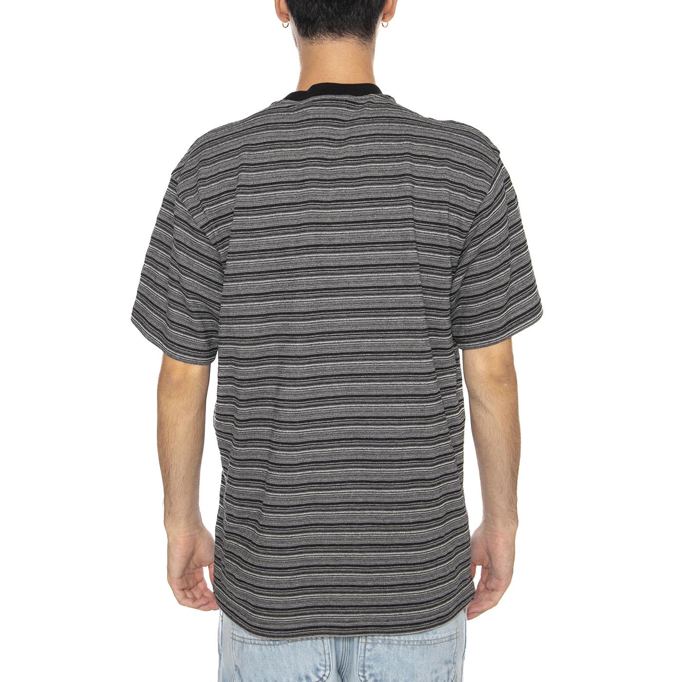 S/S Gellar Pocket T-Shirt Gellar Stripe, Black - Maglietta Girocollo Uomo Nera I035141.30HXX  CARHARTT WIP 