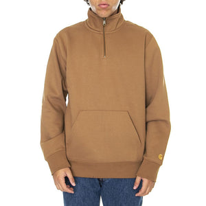 Chase Neck Zip Sweat Hamilton Brown / Gold - Felpa Collo Alto Uomo Marrone I027038-00YXX  CARHARTT WIP 