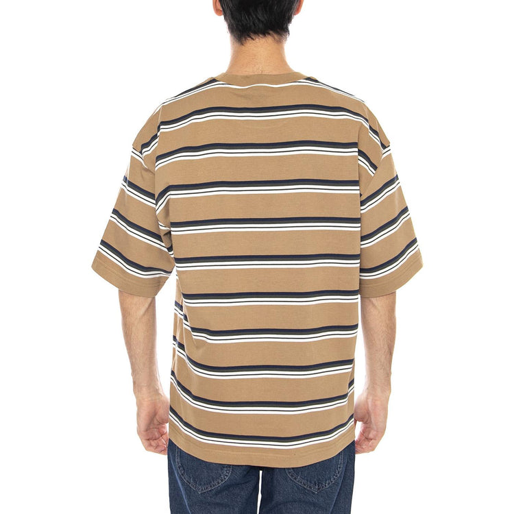 S/S Holm T-Shirt Holm Stripe, Peanut - Maglietta Girocollo Uomo Multicolore I035302.37AXX . CARHARTT WIP 