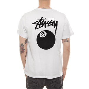 8 BALL BOYFRIEND TEE WHITE 2902884-WHITE  STUSSY 