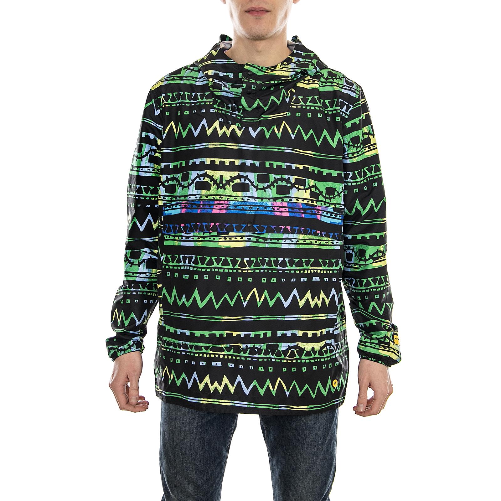 Voyage Anorak Zig Zag Jacket - Black / Green / Yellow - Giacca Leggera Uomo Multicolore 15003-00091  HERSCHEL 