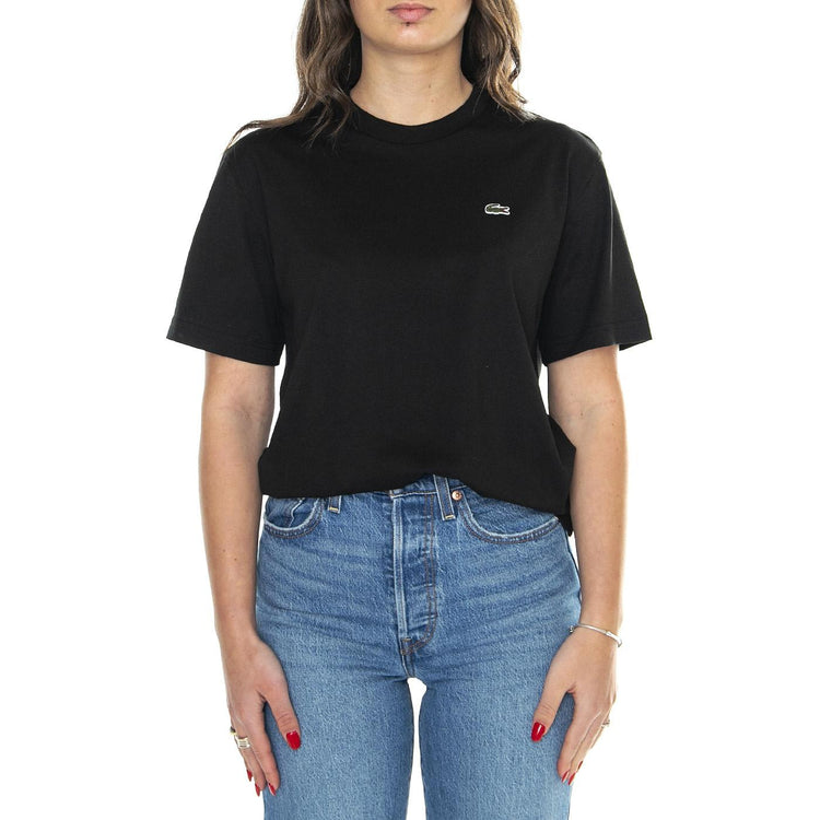 T-Shirt 031 Black - Maglietta Girocollo Donna Nera TF7215-031  LACOSTE 