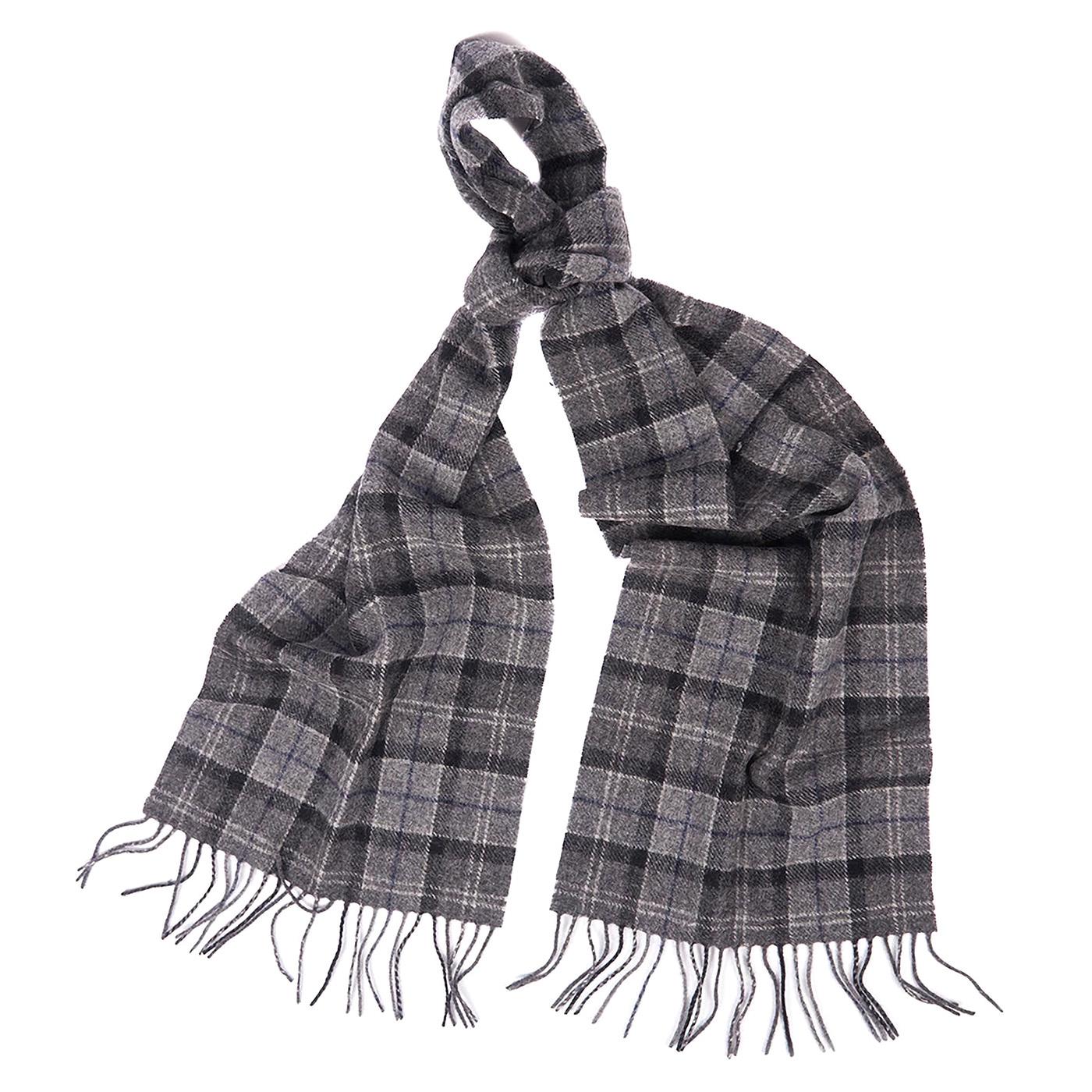 Tartan Lambswool Scarf Black / Grey - Sciarpa Multicolore USC0001-BK11-FW23  BARBOUR 