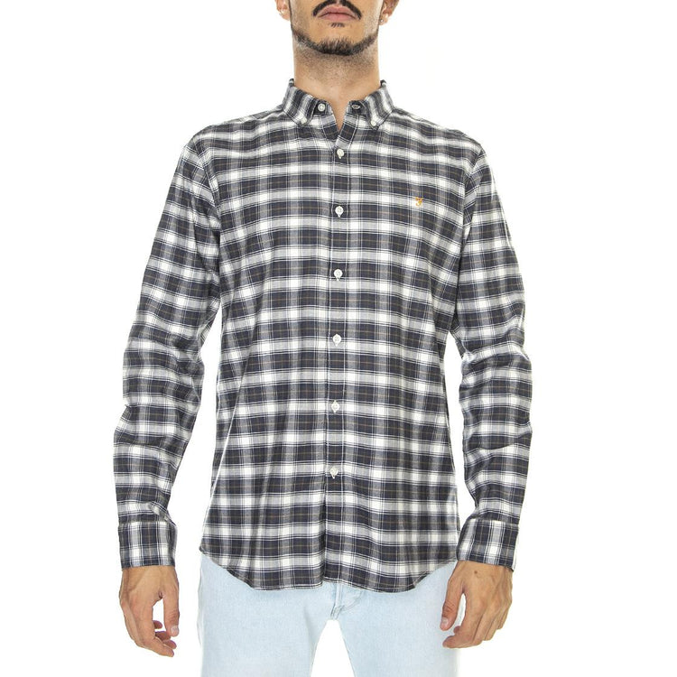Fraser Check LS BD Cream - Camicia Uomo Multicolore F4WFC042-253  FARAH 