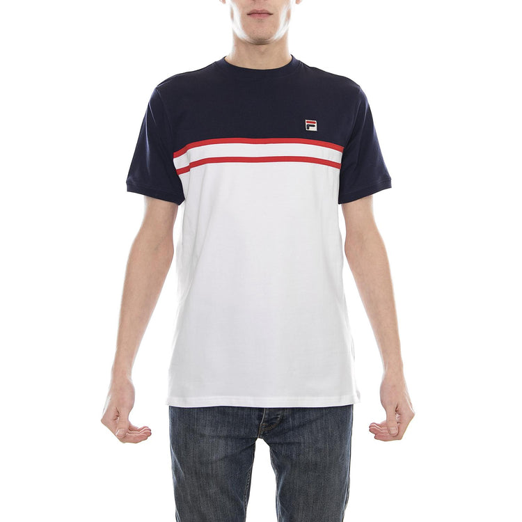 Baldi Cut And Sew Tee white-peacoat 684354-B22  FILA 