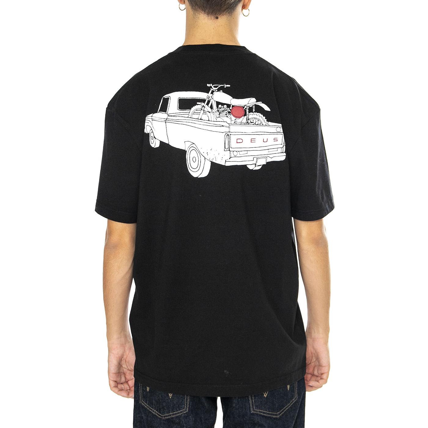 Carby Pickup Tee Black - Maglietta Girocollo Uomo Nera DMF241747C  DEUS EX MACHINA 