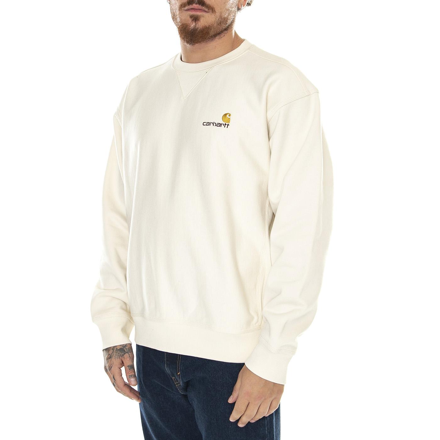 American Script Sweat Natural - Felpa Girocollo Uomo Bianca I025475.05XX  CARHARTT WIP 