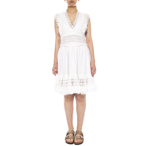 BOHEMIAN DRESS BRIGHT WHITE - Abito Donna Bianco 112380547 WHT LEE 
