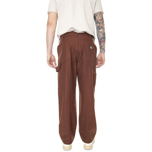 Big Timer Double Knee Carpenter Pant Sepia - Pantaloni Uomo Marroni 142020211-SEP  OBEY 
