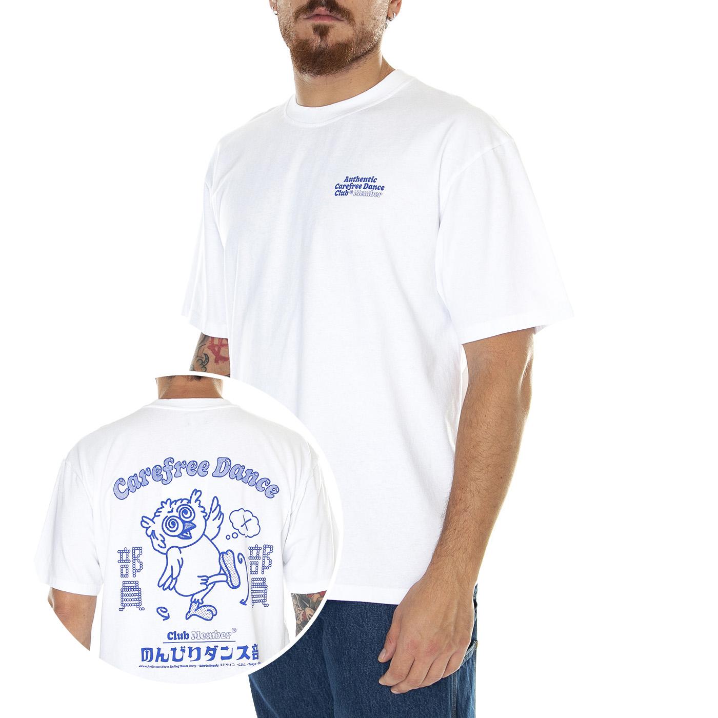 Carefree Dance Club TS White - Maglietta Girocollo Uomo Bianca I032513.02.67.  EDWIN 