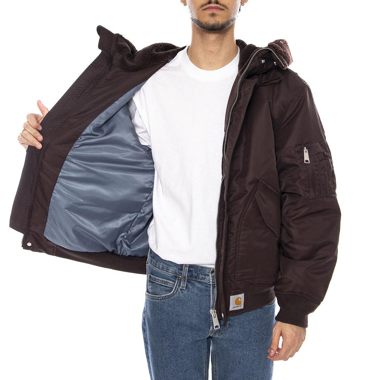 Hd Oltera Bomber Palisander / Angelite - Giacca con Cappuccio Uomo Marrone I035309.3ACXX  CARHARTT WIP 