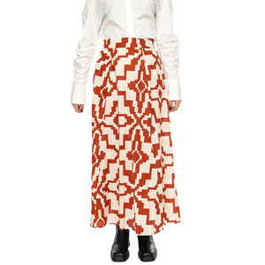 Orange Ilusion Tora Skirt - Gonna Multicolore WSK00113-ORANGE ILUSION  THINKING 