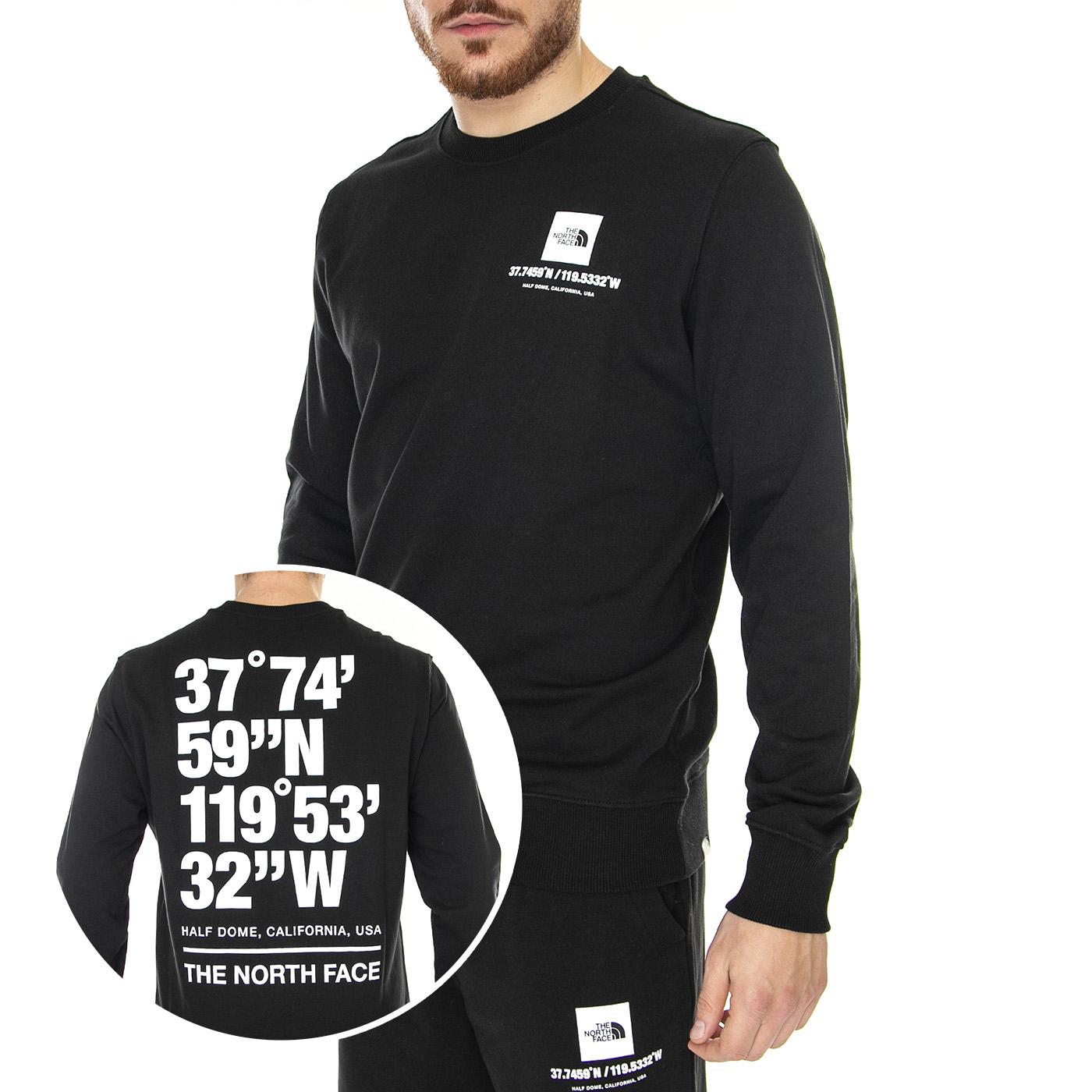 M Coordinates Crew Eu Tnf Black - Felpa Girocollo Uomo Nera NF0A826VJK31  THE NORTH FACE 