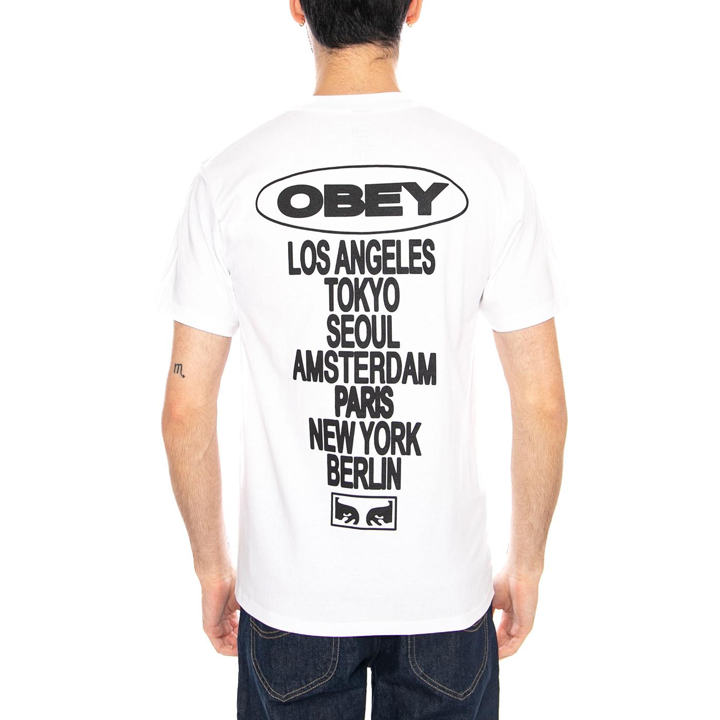 Obey Global Impact Tee White - Maglietta Girocollo Uomo Bianca 165264310 WHT OBEY 