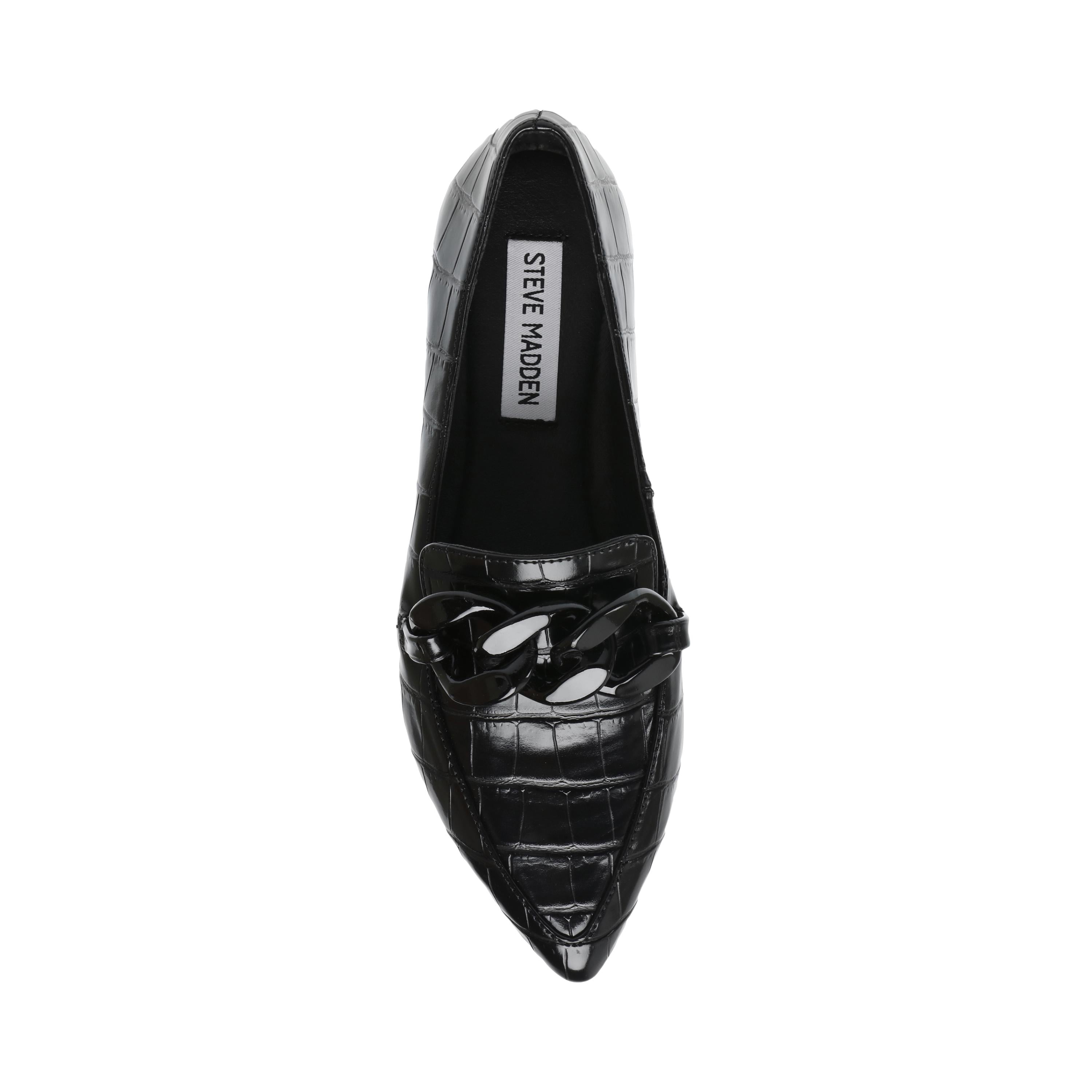Famed Black Croc - Scarpe Basse Donna Nere SMSFAMED-BLA  STEVE MADDEN 
