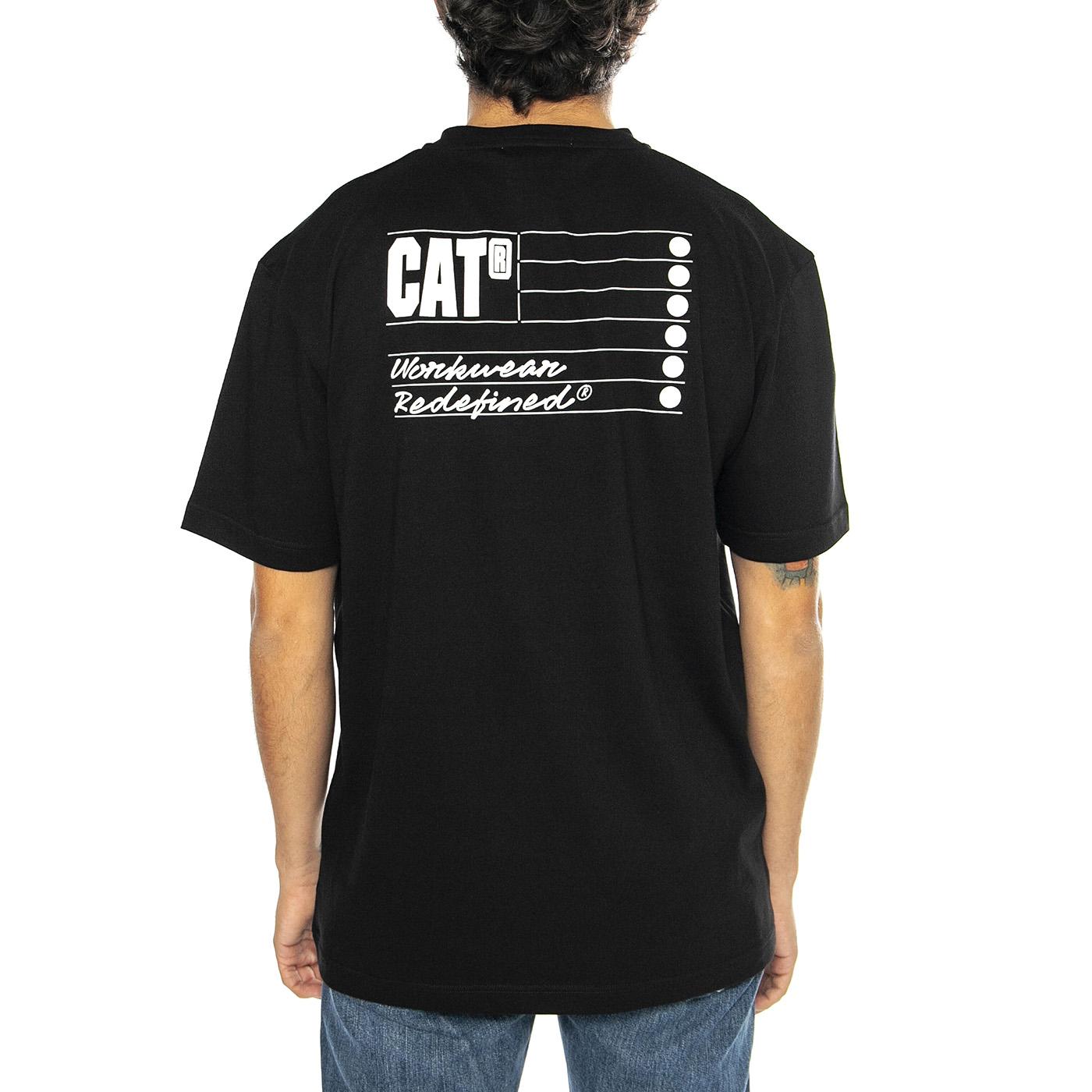 Bullet T-Shirt Black - Maglietta Girocollo Uomo Nera 6010127-10158  CAT 