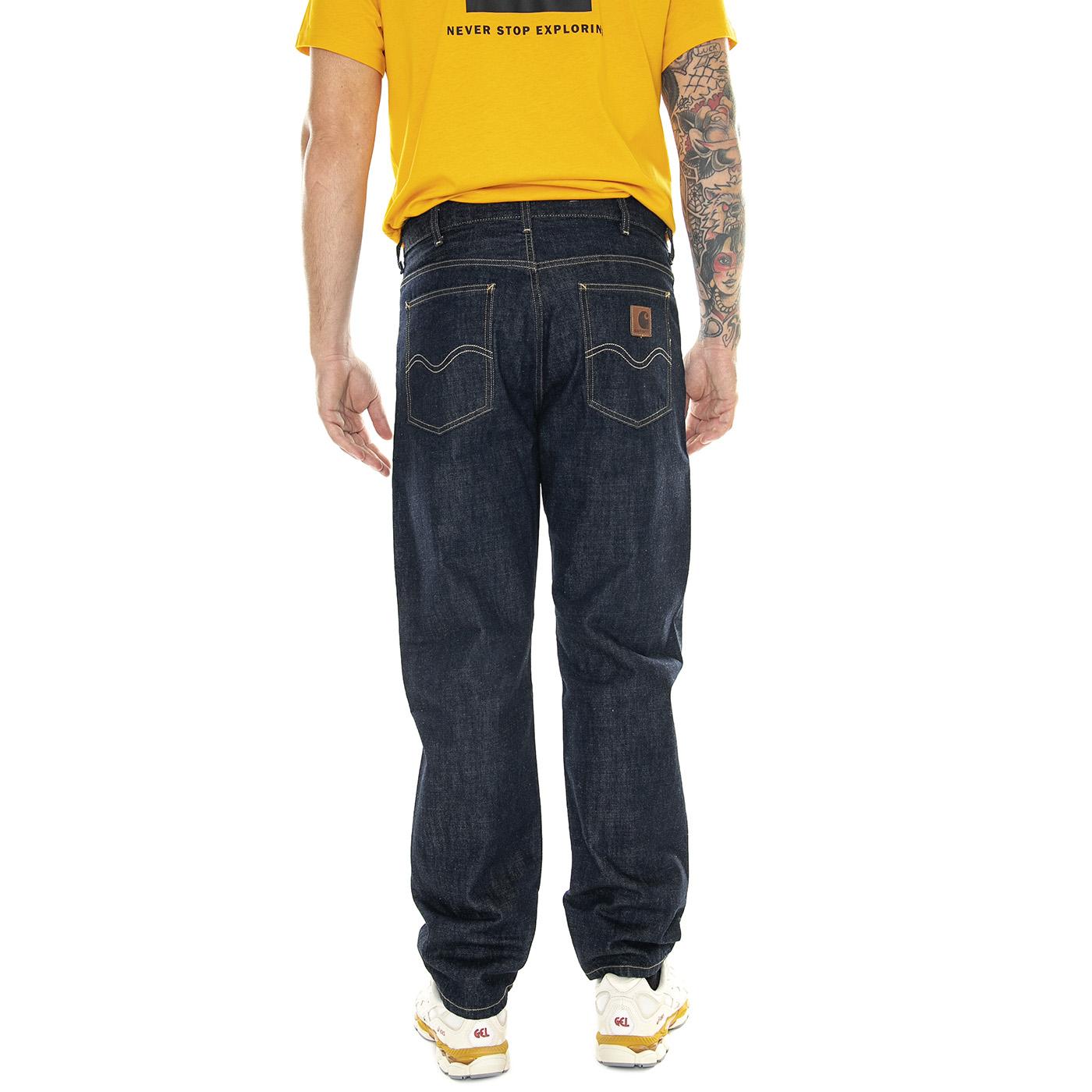 Marlow Pant Blue /rinsed - Pantaloni Uomo Blu I023029.0102  CARHARTT WIP 