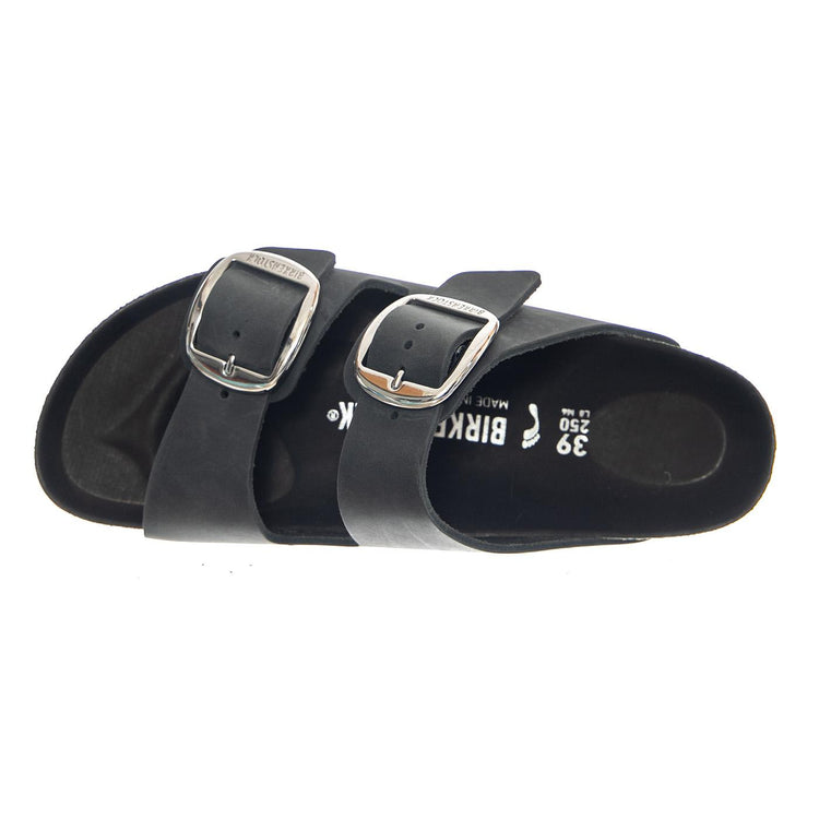Arizona Big Buckle Oiled Leather Narrow Fit - Sandali Donna Neri 1011075 BLK BIRKENSTOCK 