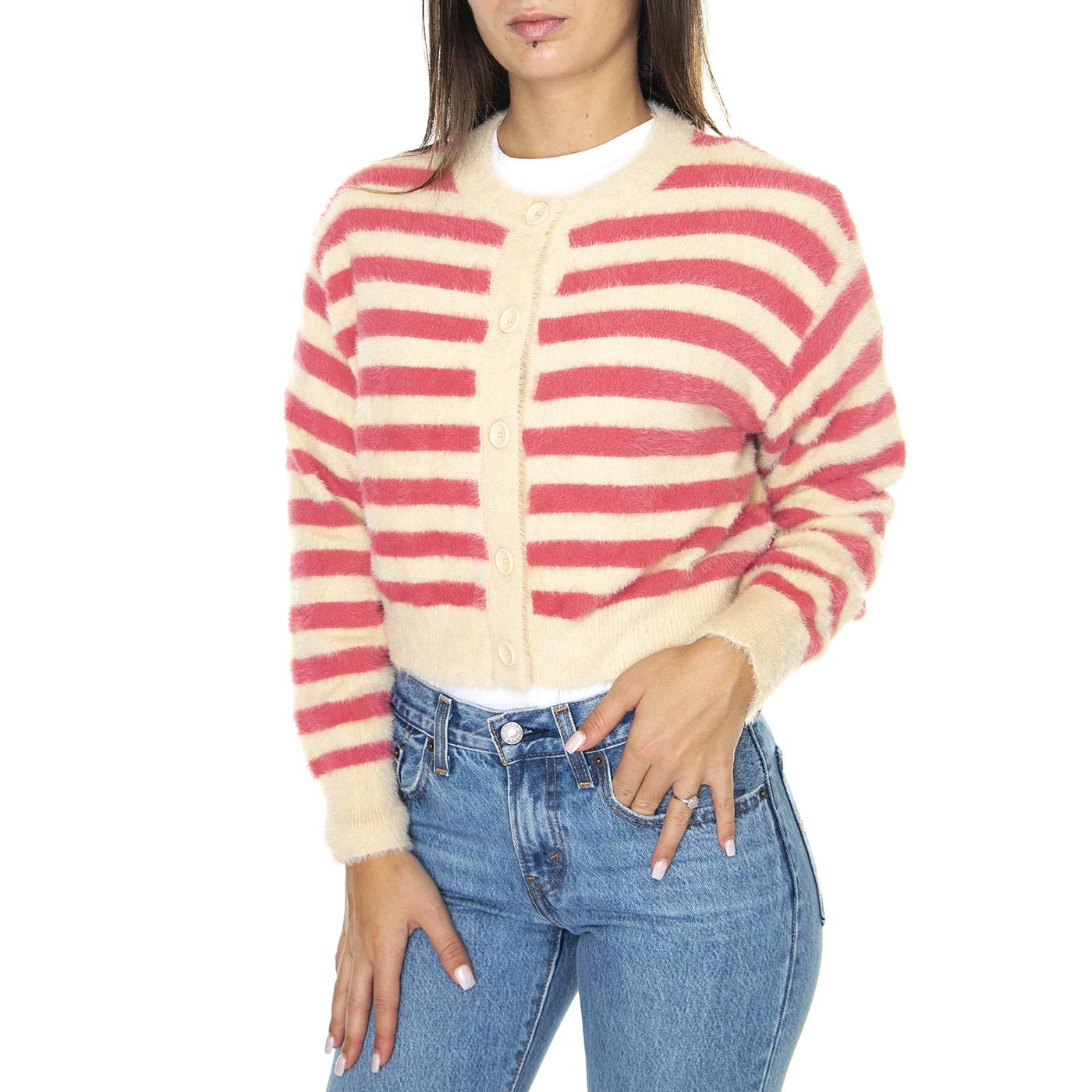 Cat Cardigan Jenny Stripe Marzipan Strip Pinks - Cardigan Donna Multicolore A3235-0010  LEVIS 