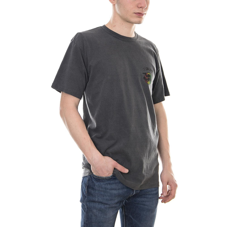 RASTA SK8 PIG. DYED TEE BLACK 1904239-BLAC . STUSSY 