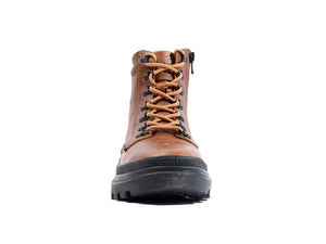 Pallatrooper Hkr Lth Beeswax Brown - Scarpe Stringate Profilo Alto Uomo Marroni PAS08895-214-M  PALLADIUM 