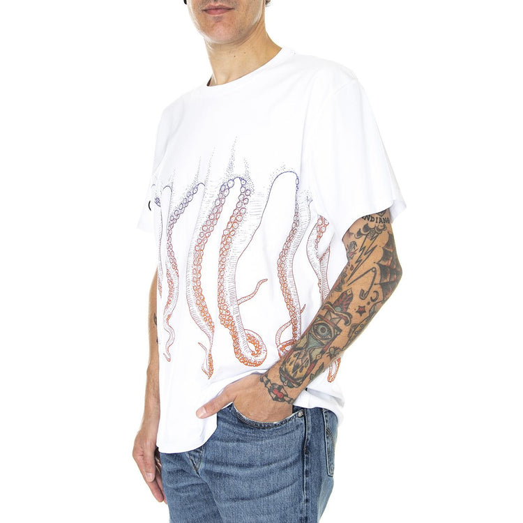 Octopus Gradient Tee White - Maglietta Girocollo Uomo Bianca 22WOTS13-WHITE  OCTOPUS 