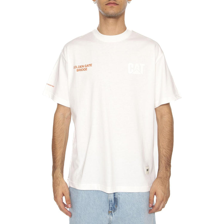 San Fran T-Shirt Bone - Maglietta Girocollo Uomo Bianca 6010155  CAT 