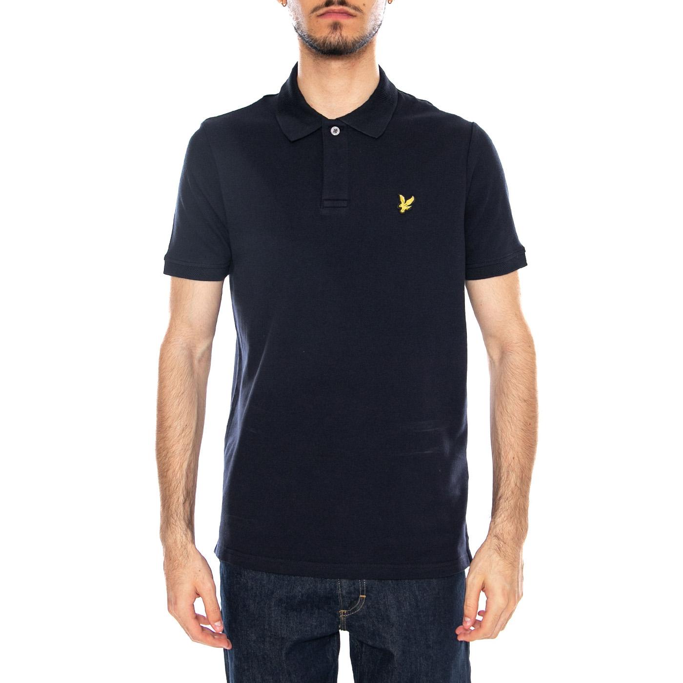 Jacquard Tipped Polo Shirt Dark Navy - Polo Uomo Blu SP2414V Z27 LYLE & SCOTT 