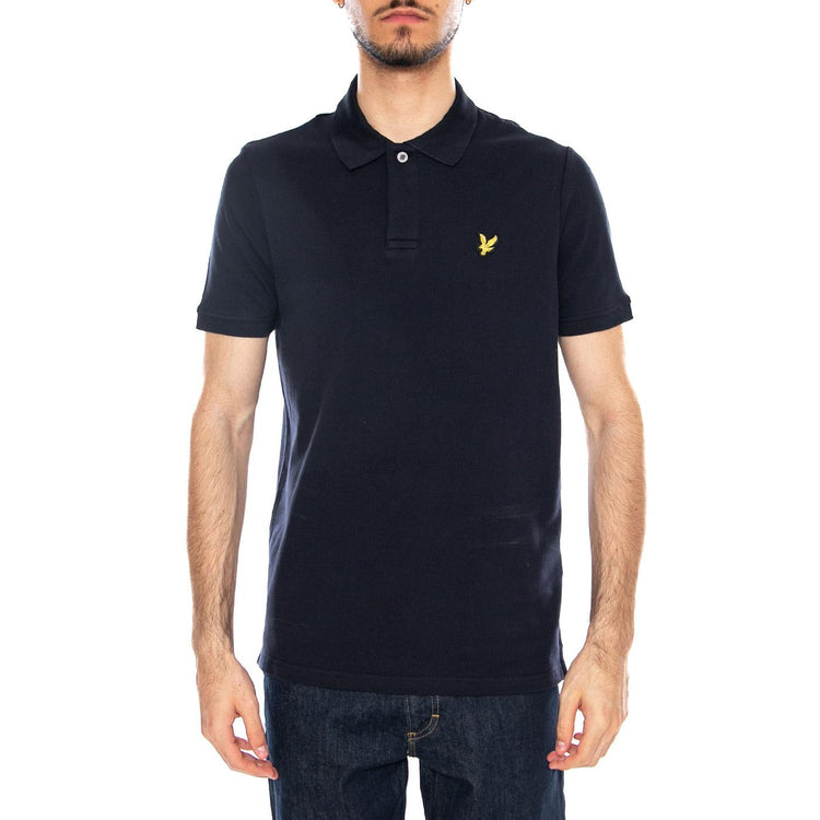 Jacquard Tipped Polo Shirt Dark Navy - Polo Uomo Blu SP2414V Z27 LYLE & SCOTT 