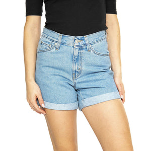 Rolled 80s Mom Shorts Med Indigo Flat Finish - Bermuda Denim Jeans Donna Blu A5564-0006  LEVIS 
