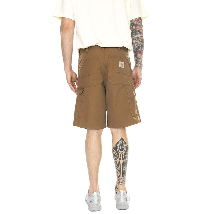 Double Knee Short Hamilton Brown /rinsed - Bermuda Uomo Marroni I033118.HZ02  CARHARTT WIP 