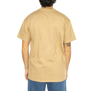 S/S Chase T-Shirt Dusty H Brown / Gold - Maglietta Girocollo Uomo Marrone I026391.2N1XX  CARHARTT WIP 