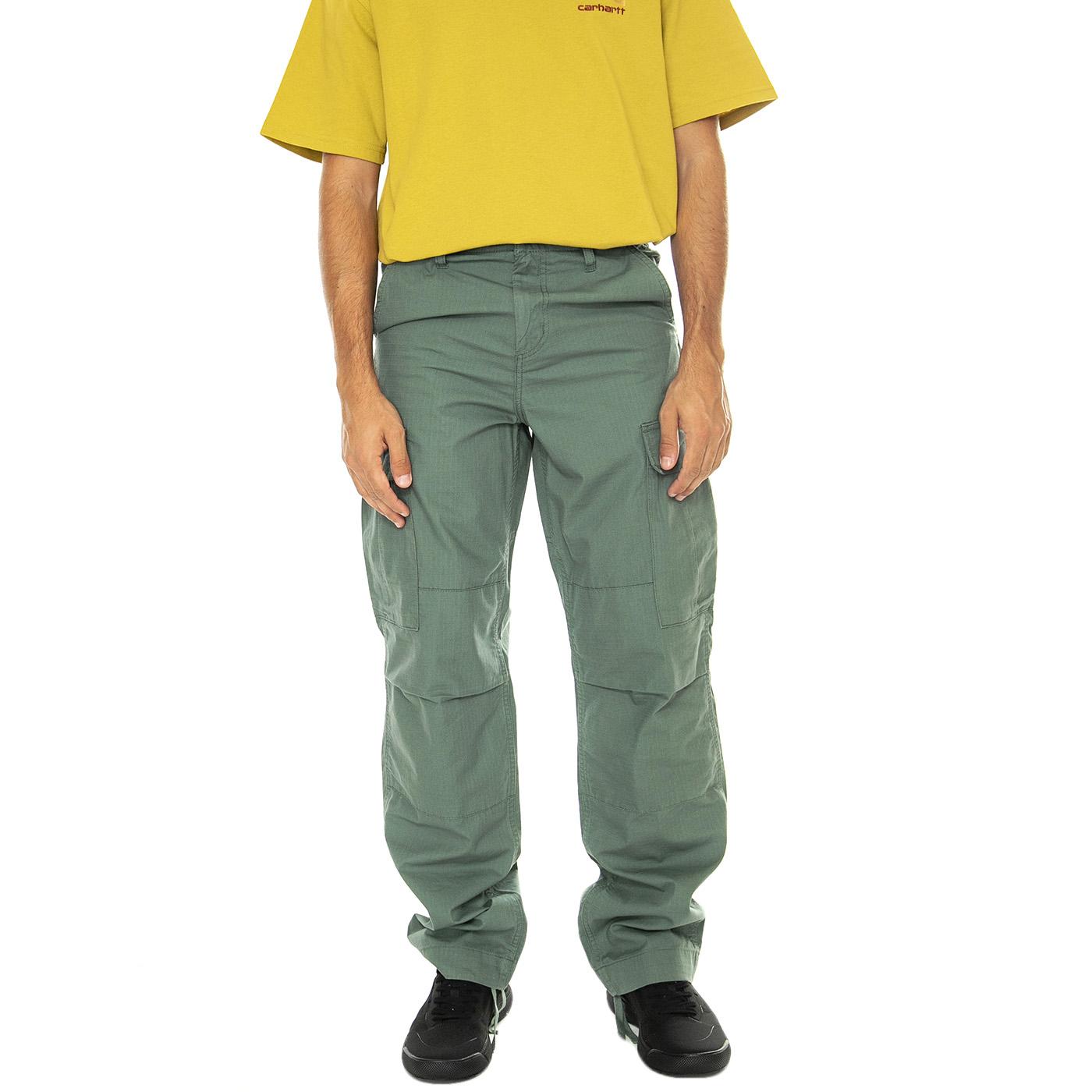 Regular Cargo Pant Duck Green rinsed - Pantaloni Cargo Uomo Verdi I032467.29N02  CARHARTT WIP 