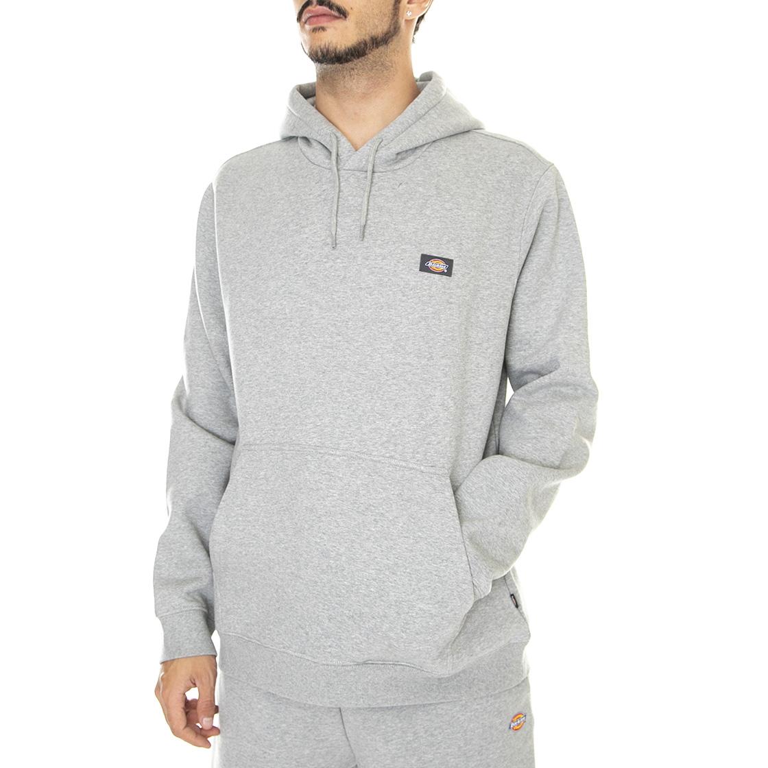 Oakport Hood Grey Melange - Felpa con Cappuccio Uomo Grigia DK0A4XCDGYM1  DICKIES 