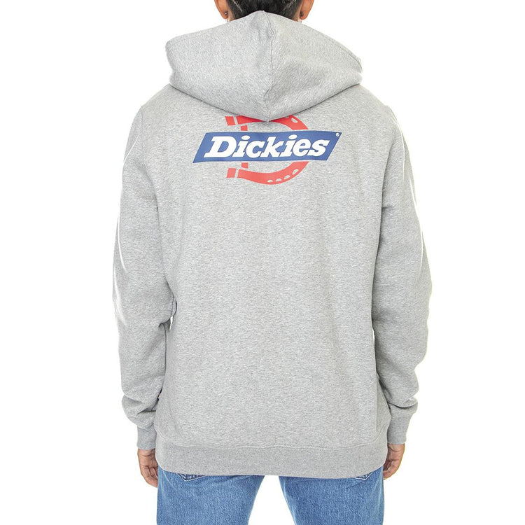 Ruston Hoodie Grey Melange - Felpa con Cappuccio Uomo Grigia DK0A4XAHGYM1  DICKIES 