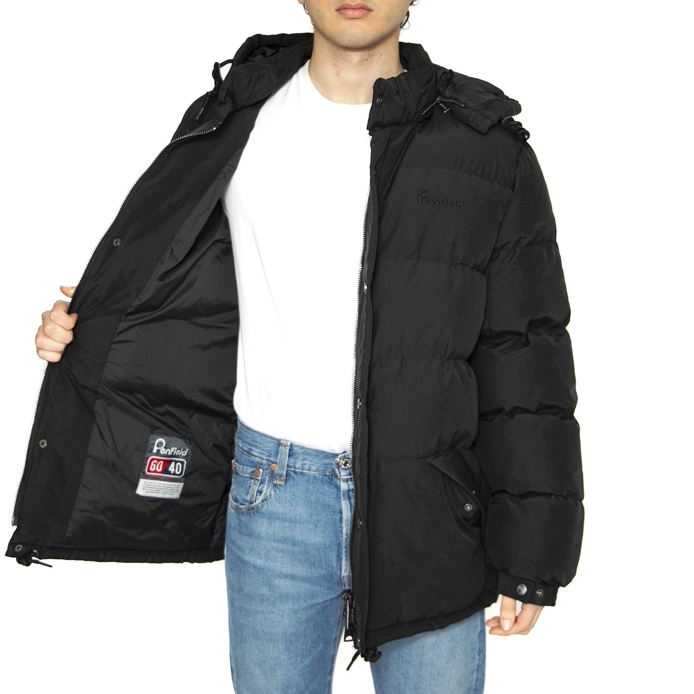 Contrast Puffer Jacket Black - Giacca Uomo Nera PFD0273-023  PENFIELD 