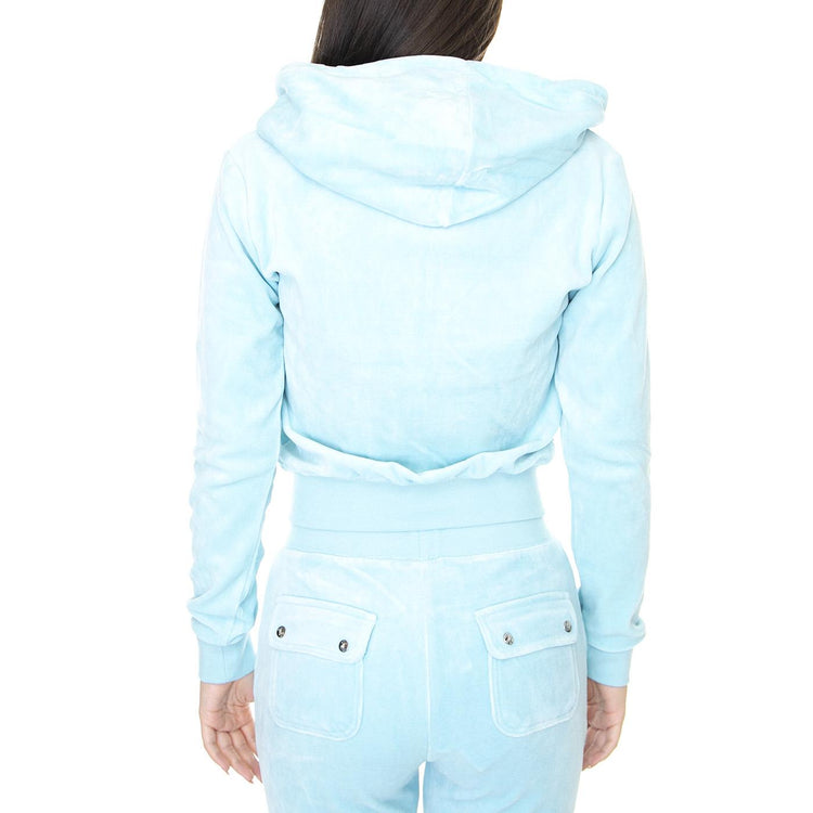 Cotton Rich Robertson Hoodie Petit Four - Felpa con Cappuccio e Zip Donna Blu JUCJCCA221001-PET  JUICY COUTURE 