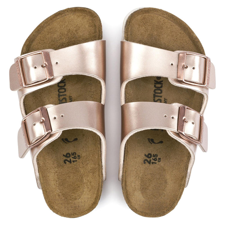 Kids Arizona Birko Flor Sandals - Electric Metallic Copper - Sandali Bambino Rosa - Calzata Stretta 1012478  BIRKENSTOCK 