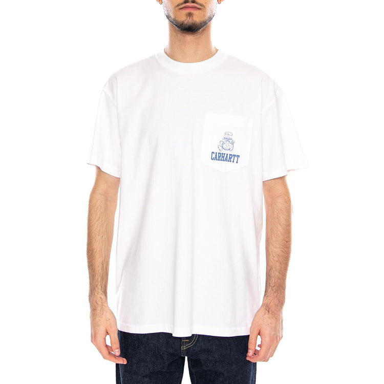 S/S Pond Corps Pocket T-Shirt White - Maglietta Girocollo Uomo Bianca I036199 0260 CARHARTT WIP 