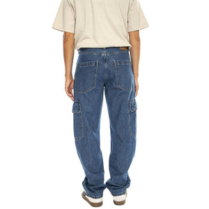 568 LOOSE STRAIGHT CARGO GET INVOLVED T2 BLUE - Pantaloni Denim Jeans Uomo Blu 000LP-0000 . LEVIS 