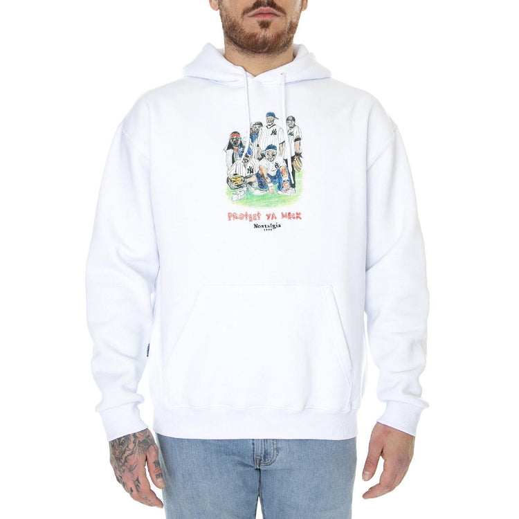 Wu Tang Hoodie White - Felpa con Cappuccio Uomo Bianca W22H-WUTANG-WHT  USUAL 