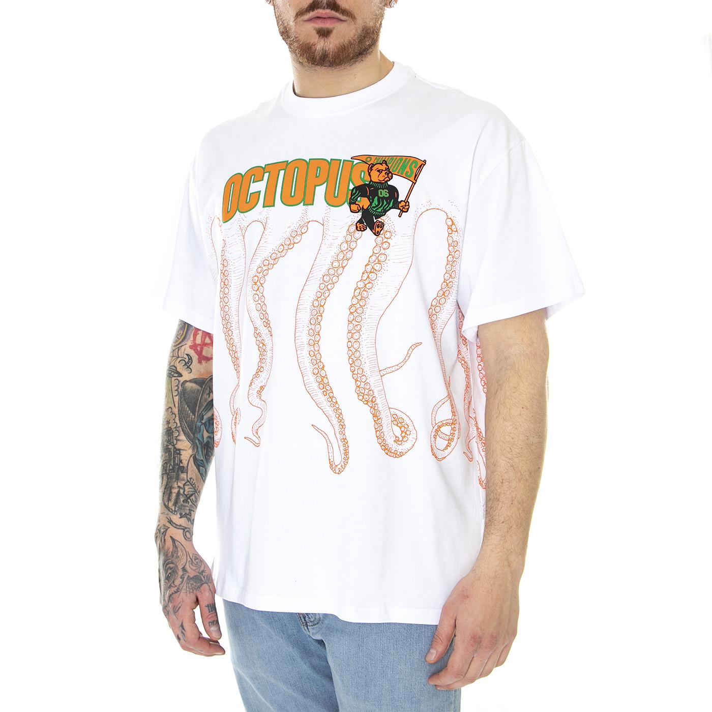 Octopus Athletic Tee White - Maglietta Girocollo Uomo Bianca 23SOTS45-WHITE  OCTOPUS 