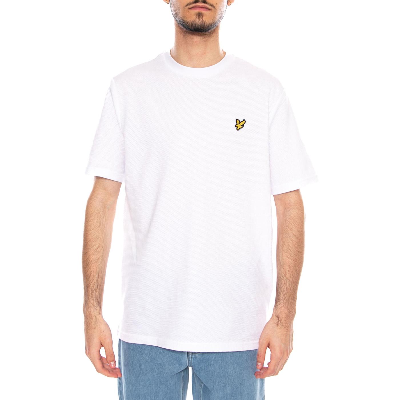 Popcorn Jacquard T-shirt White - Maglietta Girocollo Uomo Bianca TS2406V 626 LYLE & SCOTT 