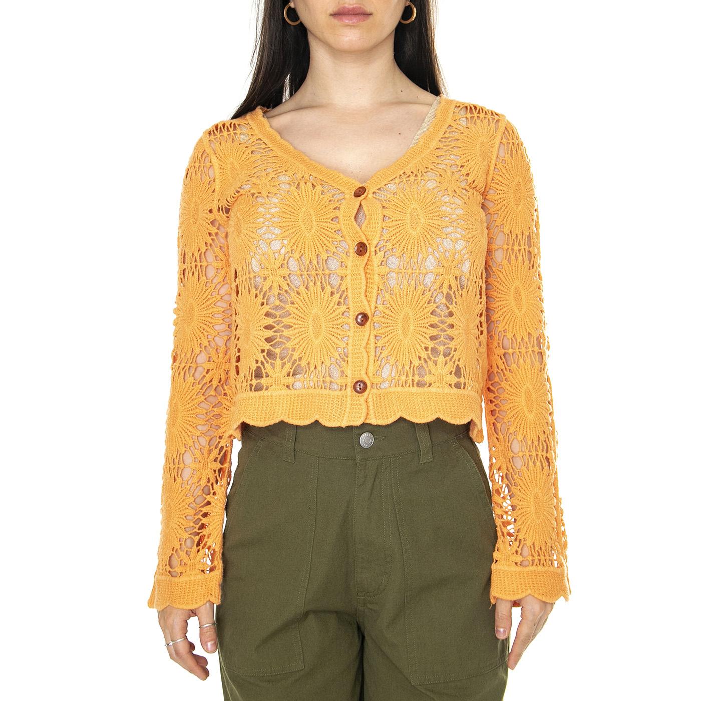 Knitted Cardigan - Cardigan Donna Arancione 85109704-153  MD'M 