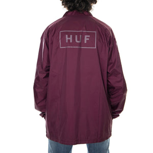 Bar Logo Coach Jacket - Burgundy - Giacca Invernale Uomo Bordeaux JK00010-BRGDY  HUF 