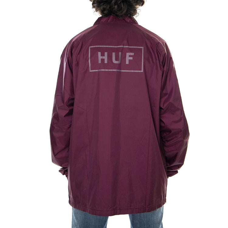 Bar Logo Coach Jacket - Burgundy - Giacca Invernale Uomo Bordeaux JK00010-BRGDY  HUF 
