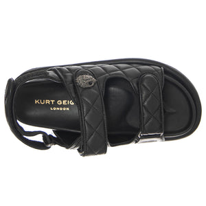 W' Orson Black Leather Summer Sandals - Sandali Donna Neri KG-3469600109  KURT GEIGER 