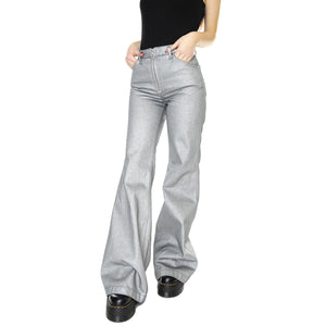 Wanderer Silver Relic - Pantaloni Denim Jeans Donna Argento W2H444M30  WRANGLER 