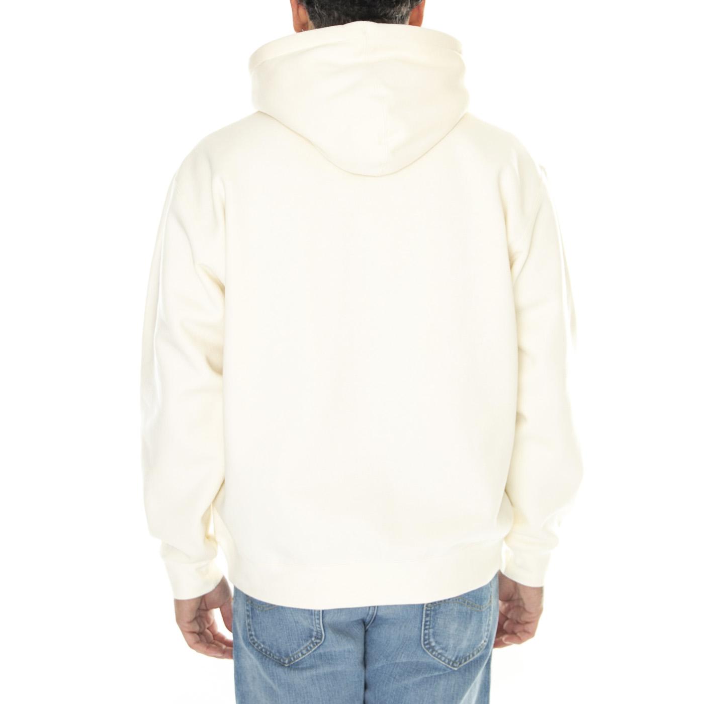 Icon Embroidered Hood Unbleached - Felpa con Cappuccio Uomo Bianca 112470202-UBL  OBEY 
