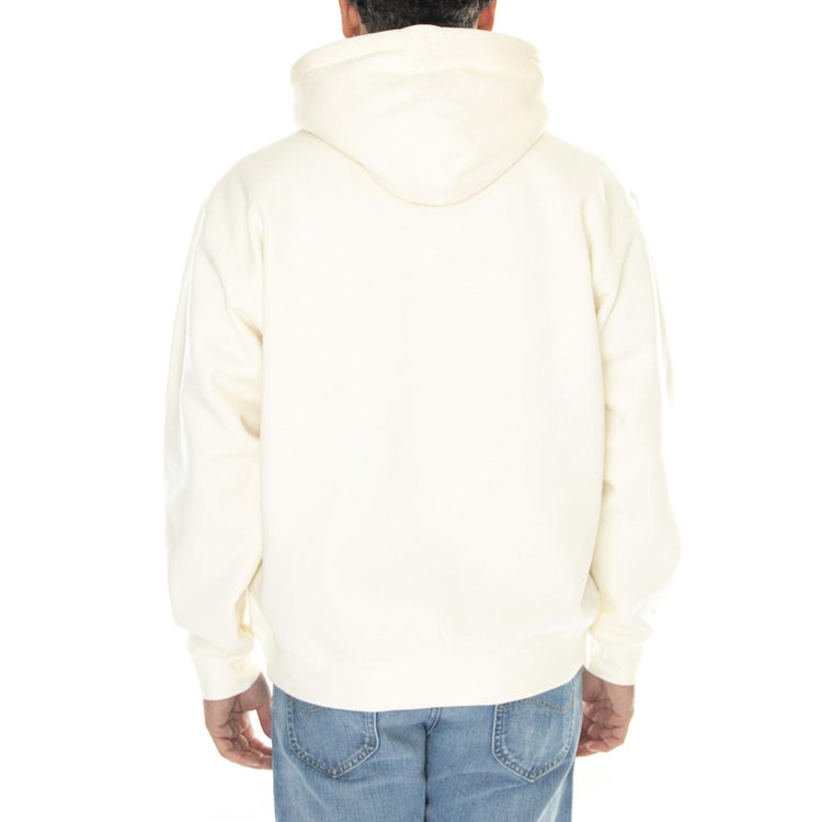 Icon Embroidered Hood Unbleached - Felpa con Cappuccio Uomo Bianca 112470202-UBL  OBEY 